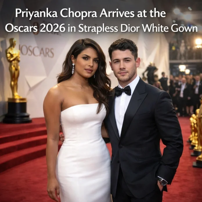 Priyanka Chopra Dazzles in White Dior Gown
